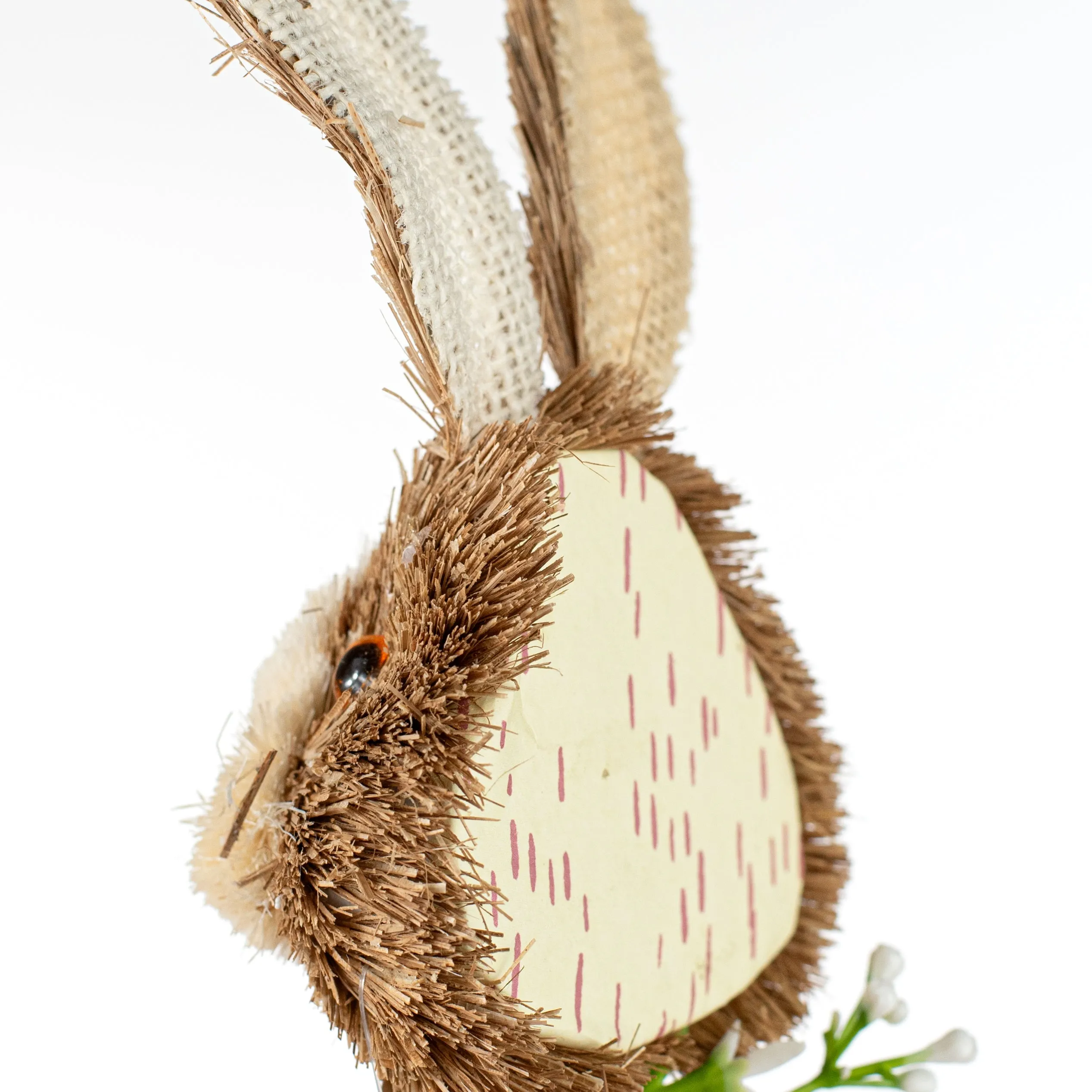 13" Easter Bunny Natural Sisal Head Pick