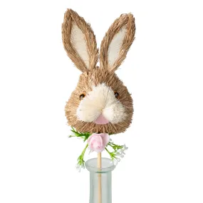 13" Easter Bunny Natural Sisal Head Pick