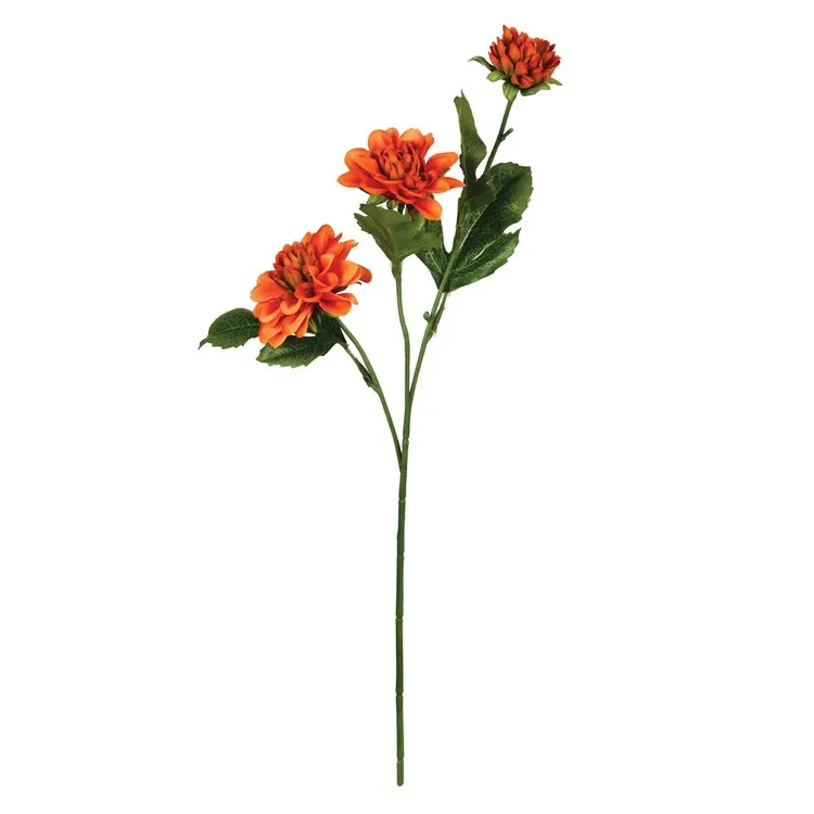 17" Artificial Orange Dahlia Sprays 6-Pack