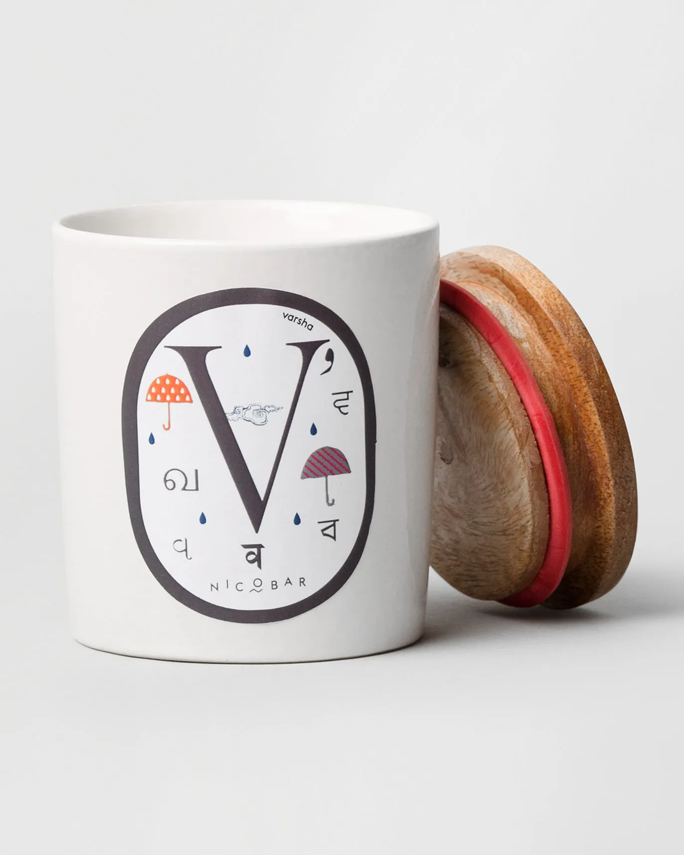 Alphabet V Candle