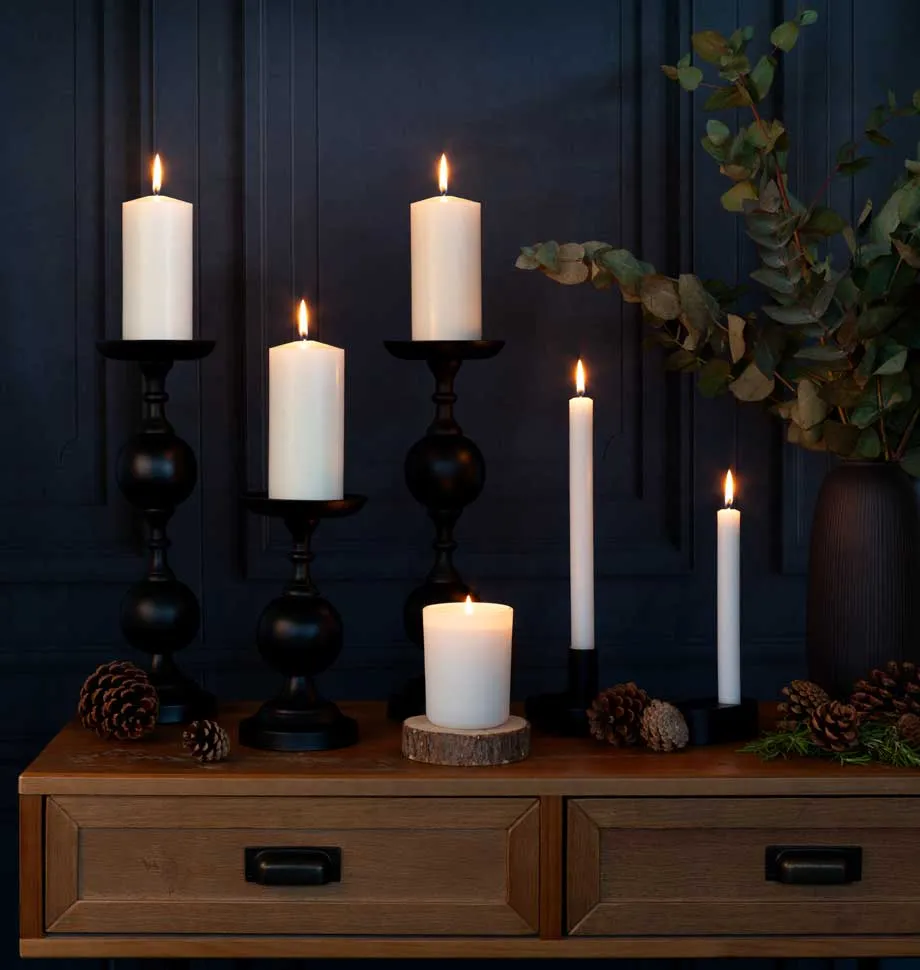 Amber Blush Pillar Candle