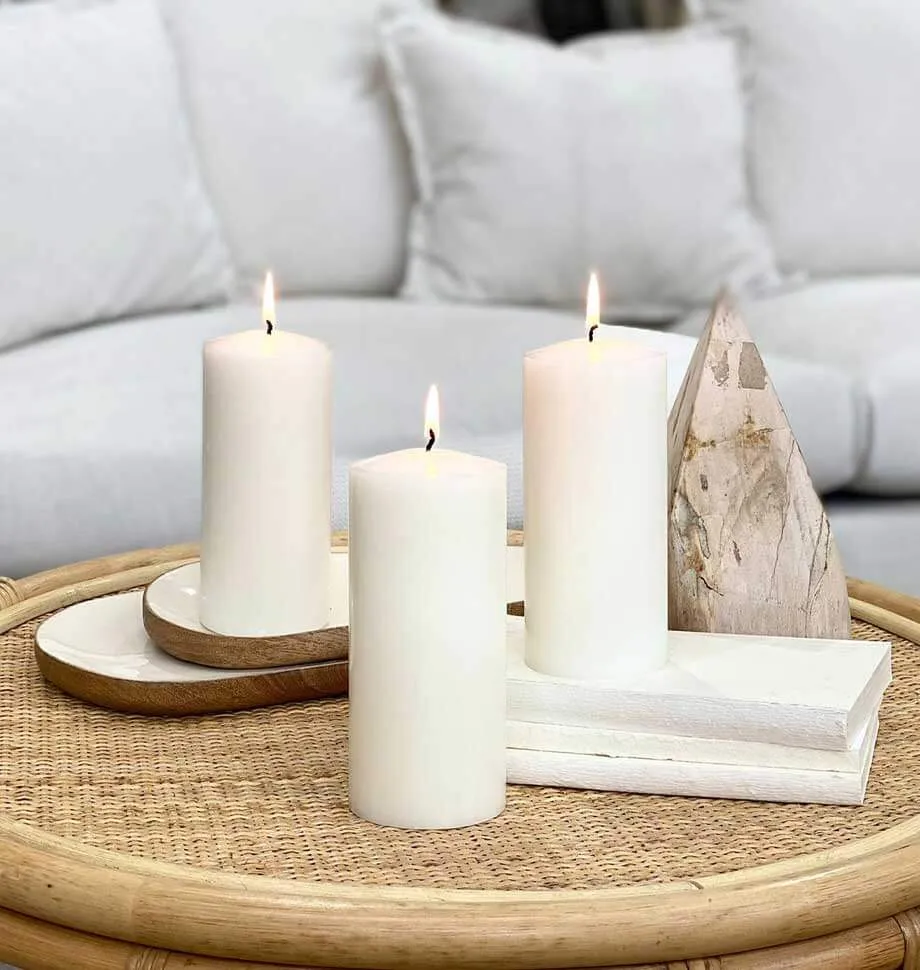 Amber Blush Pillar Candle