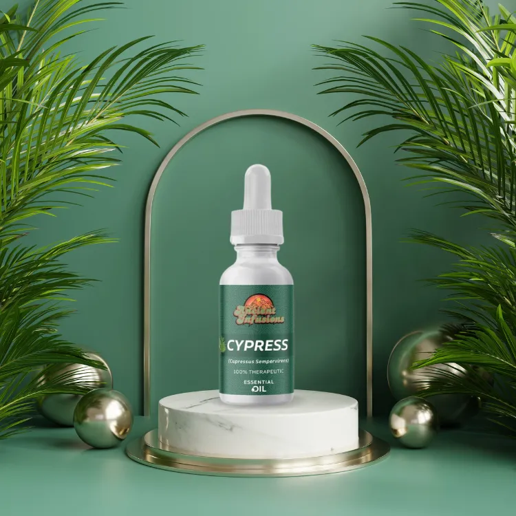 Ancient Infusions Cypress Essential Oil - Pure Therapeutic Grade Aromatherapy for Grounding and Renewal