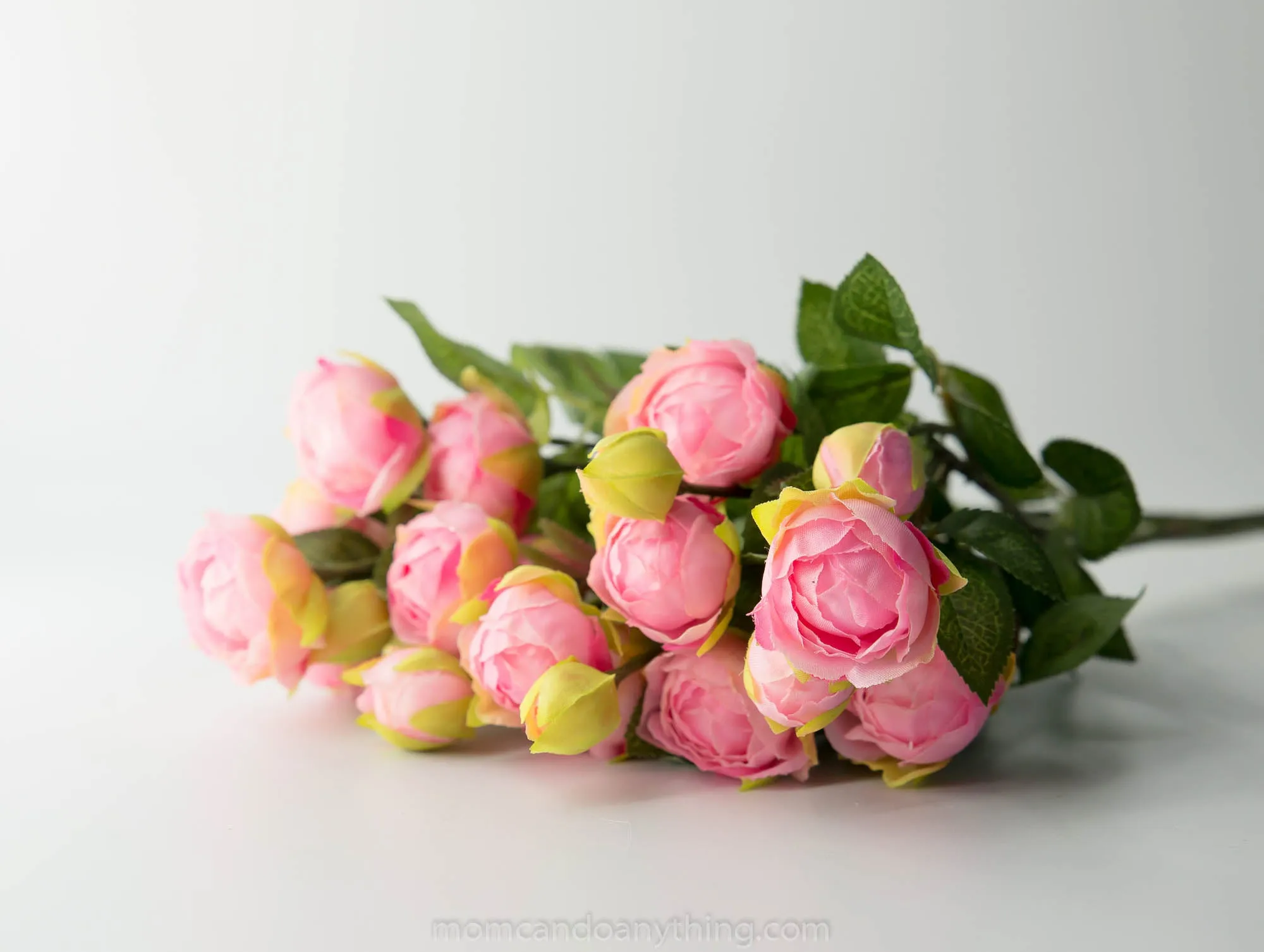Artificial Pink Tea Rose Sprays, 3 Pack of 20.5 Inch Sprays