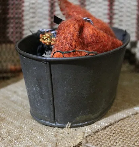 Autumn Halloween Tin with Black Cat Gathering