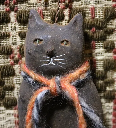 Autumn Halloween Tin with Black Cat Gathering