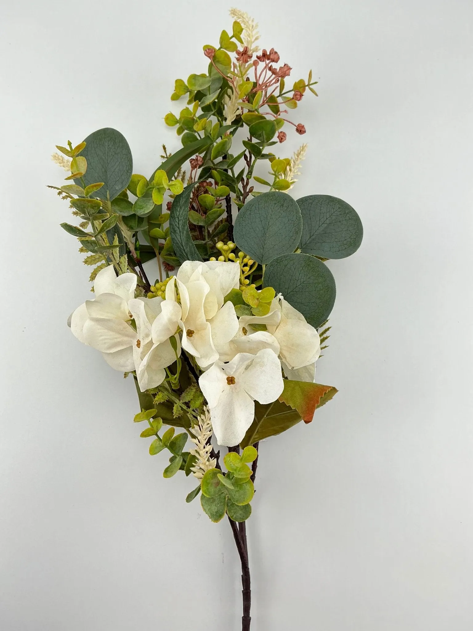 Autumn hydrangea and foliage spray - candlelight