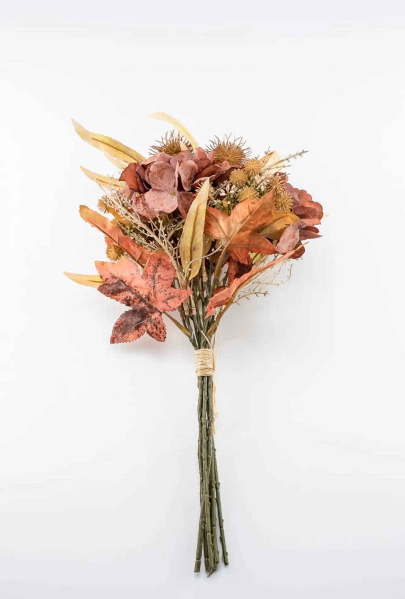 Autumn hydrangea blossom and mixed greenery bundle