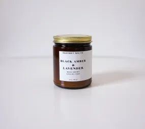 Black Amber & Lavender Soy Candle
