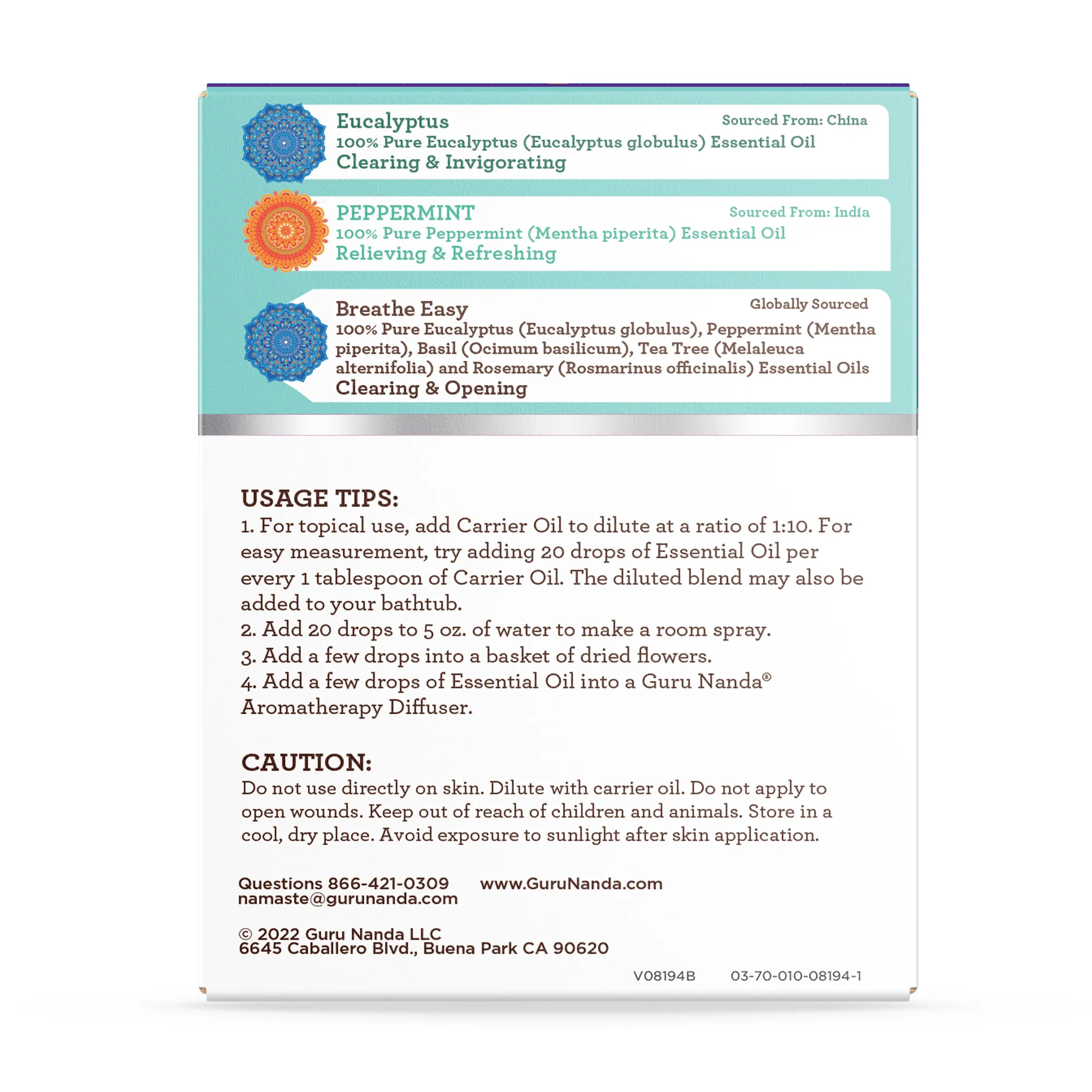 Breathe Essential Oils, 10 ML - 3 PK