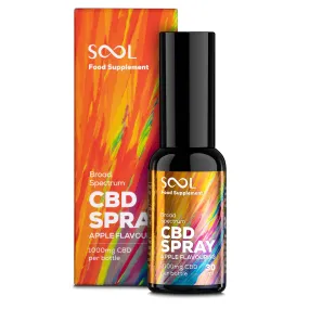 Broad Spectrum CBD Spray Apple 1000mg, 30ml, THC Free