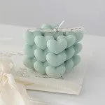 Bubble Hearts Cube Candle