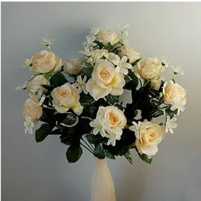 CB Imports Artificial 45cm Cream Flora Rose Bud Bush