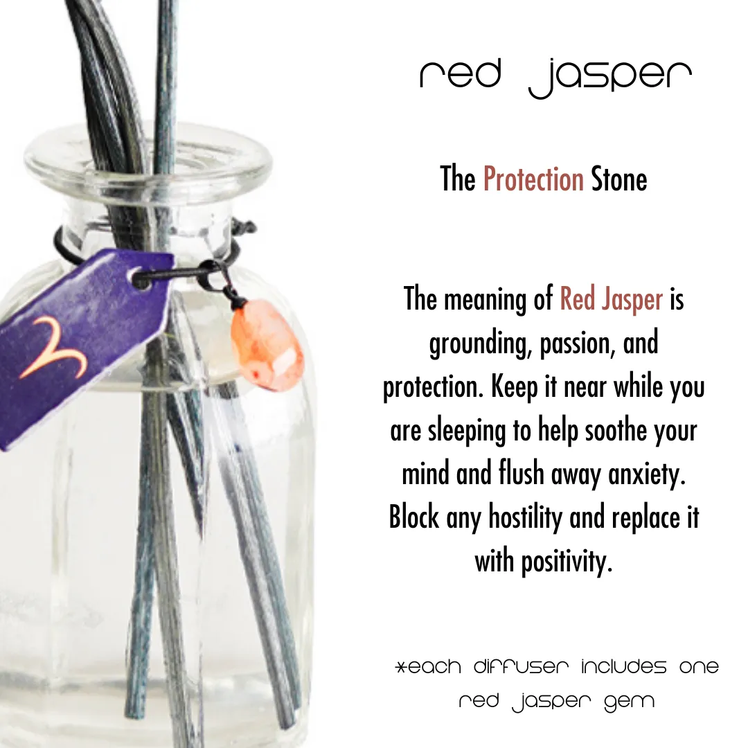 Cello Zodiac Reed Diffuser - Aries with Red Jasper - Ephemeral Breeze