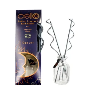 Cello Zodiac Reed Diffuser - Cancer with Clear Quartz - Radiant Flora