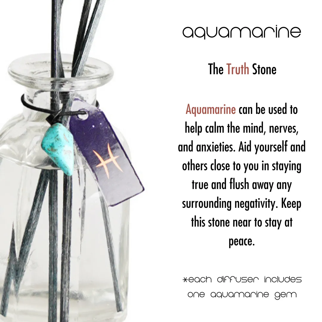 Cello Zodiac Reed Diffuser - Pisces with Aquamarine - Arcane Oceans