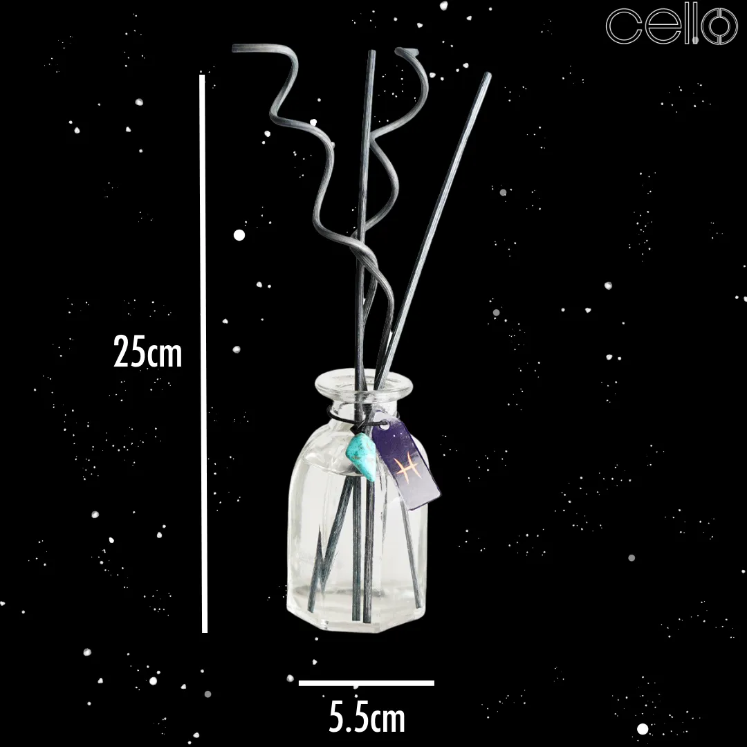Cello Zodiac Reed Diffuser - Pisces with Aquamarine - Arcane Oceans