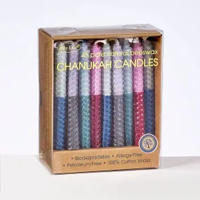 Chanukah Candles,handrolled Honeycomb Beeswax,multi,45/paper Box