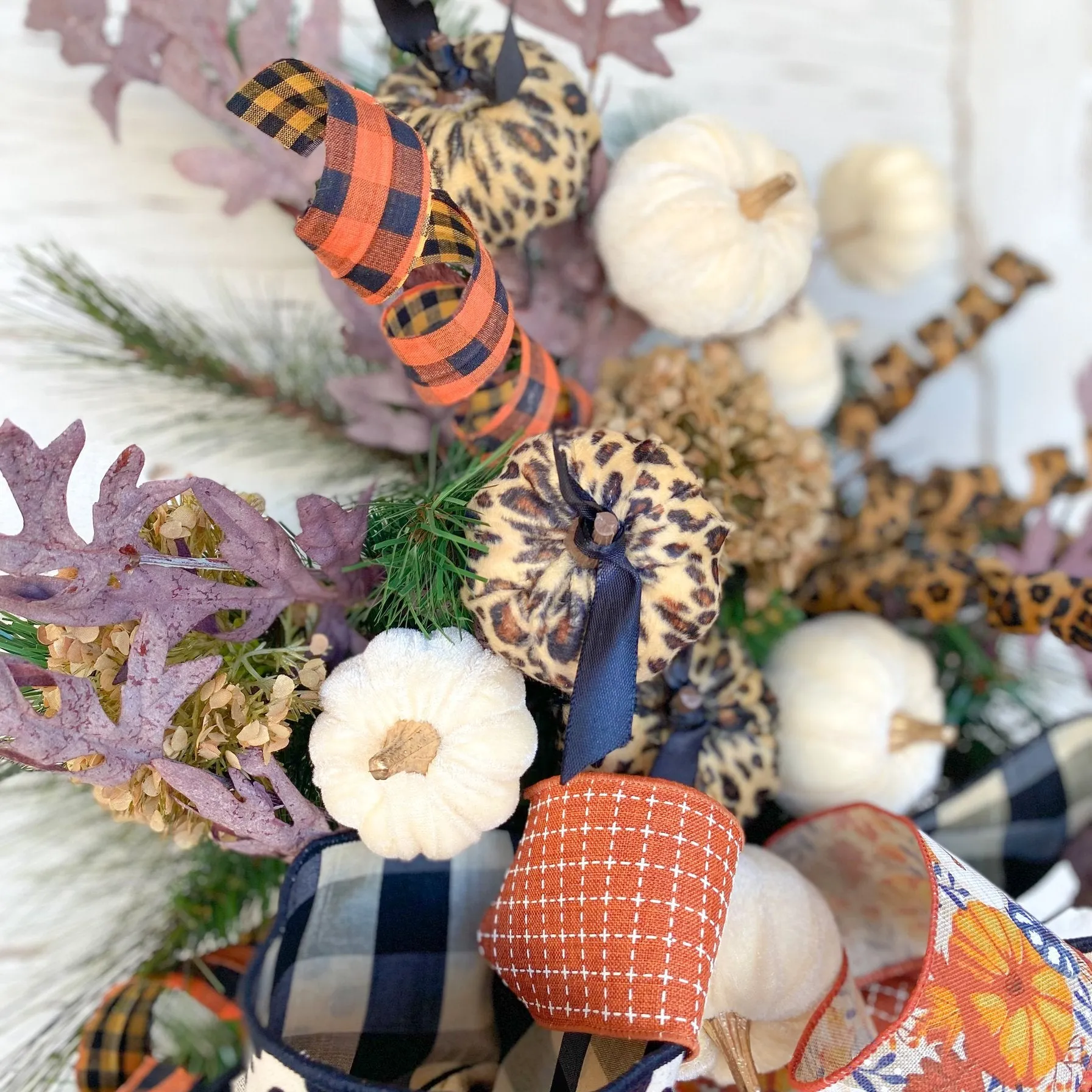 Cheetah Fabric Pumpkin Spray