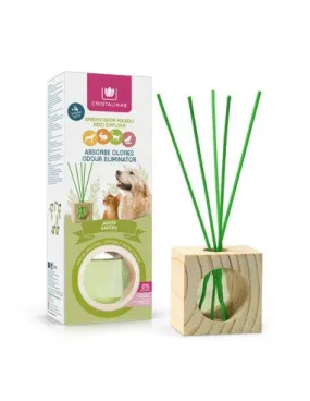 Cristalinas | Pet Odour Eliminating Wooden Cube Reed Diffuser - Garden Scent 30ml