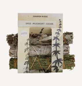 Cultivated Sage, Mugwort   Cedar Bundle