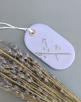 Curved Rectangle Lavender Wax Sachet | 3 x 2 inches