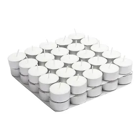 DeLush Wax Tealight Candles Burning Time, 100% Fully Refined Paraffin Wax, Unscented, Smokeless, Dripless, for Home Decor, Offices & Other Occasions (White) (4 Hours, Pack of 500)