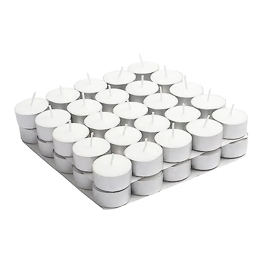 DeLush Wax Tealight Candles Burning Time, 100% Fully Refined Paraffin Wax, Unscented, Smokeless, Dripless, for Home Decor, Offices & Other Occasions (White) (4 Hours, Pack of 500)