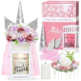 DIY Fairy Lantern Craft Kit - Make Your Own Unicorn Night Light - Arts & Crafts Kit for Kids - Birthday Gifts for Girls Who Love Unicorns Toys
