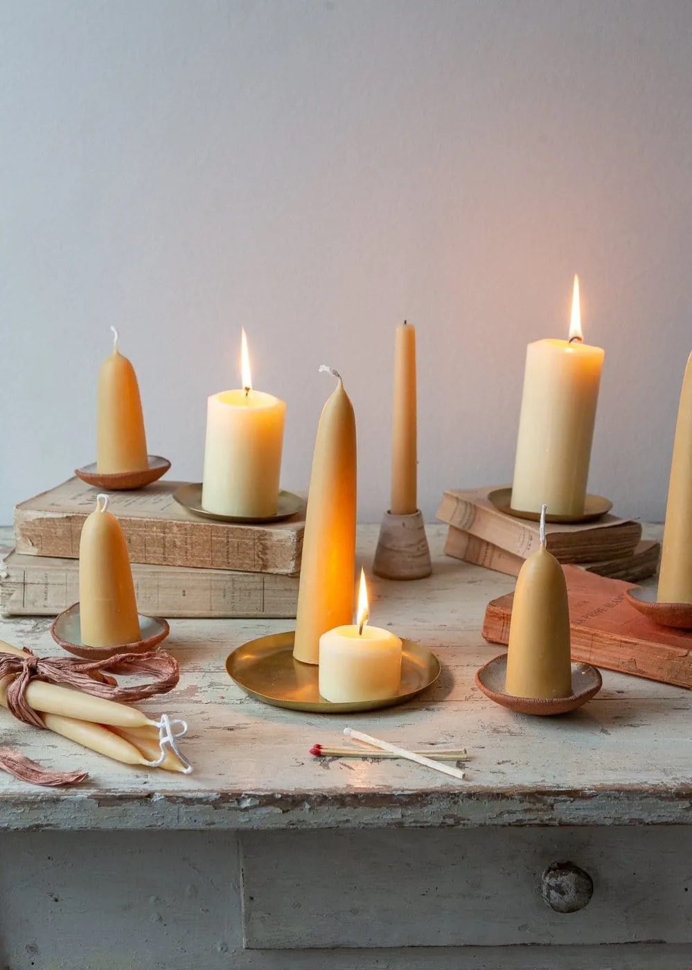 Giant Stubby – Boxed pairs of 100% Pure Beeswax Candles