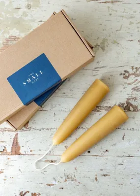Giant Stubby – Boxed pairs of 100% Pure Beeswax Candles
