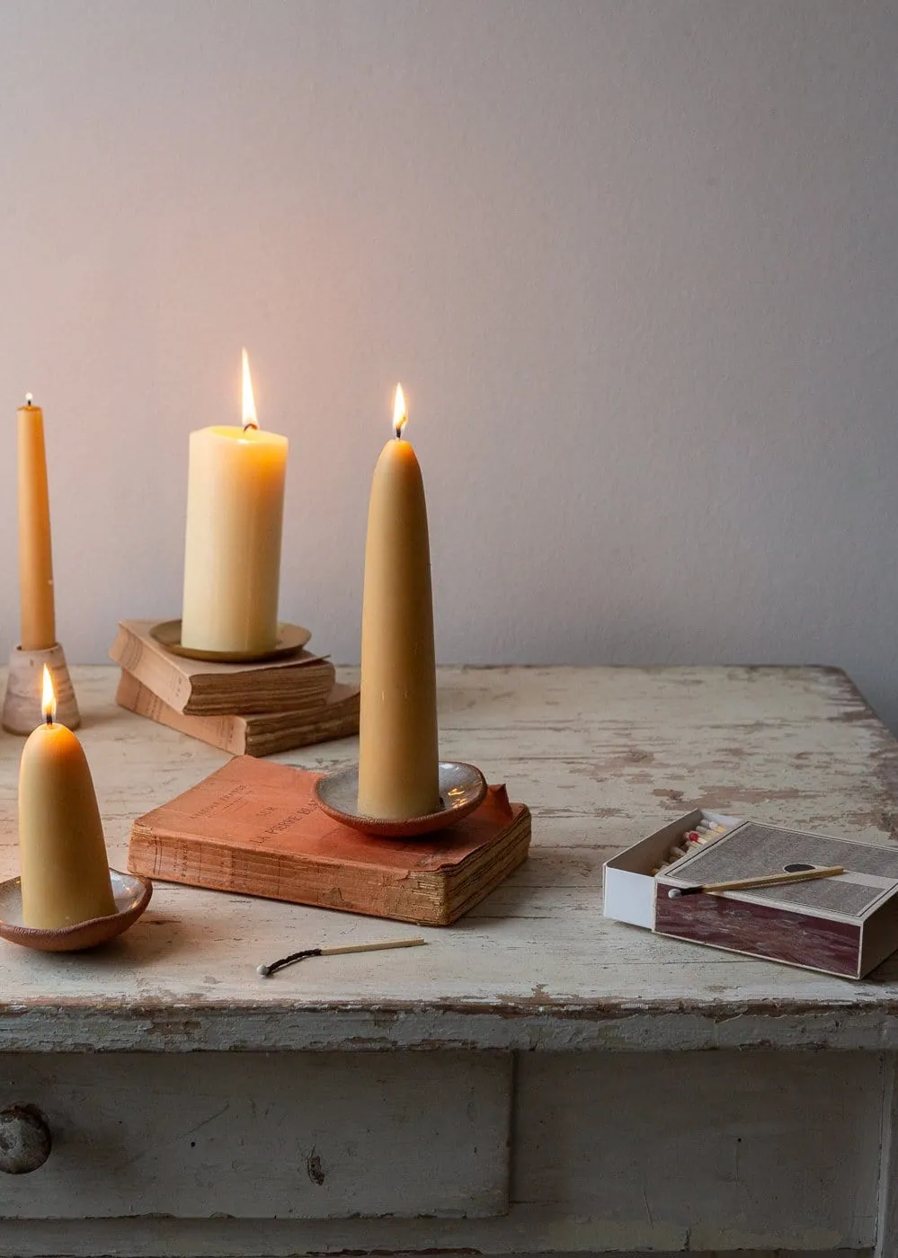 Giant Stubby – Boxed pairs of 100% Pure Beeswax Candles