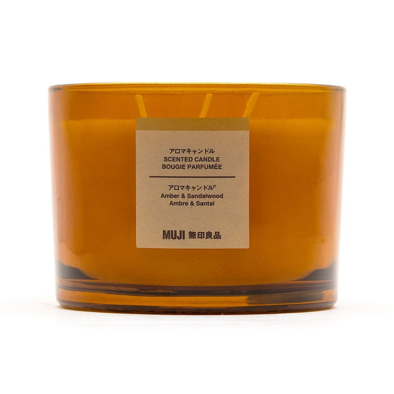 Glass Candle - Amber & Sandalwood (3 Wick)