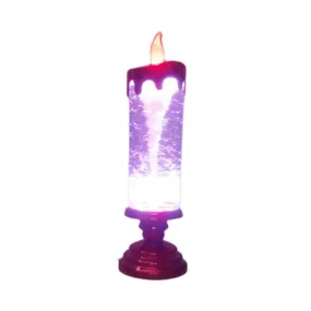 GodsOwnChild Sensory Glitter Glow Day/Night Candle | Colour Changing LED with Simmering Effect | Calming Anti-Anxiety Product | Recommended for Special Need Individuals | 11 Inch (Red Body)