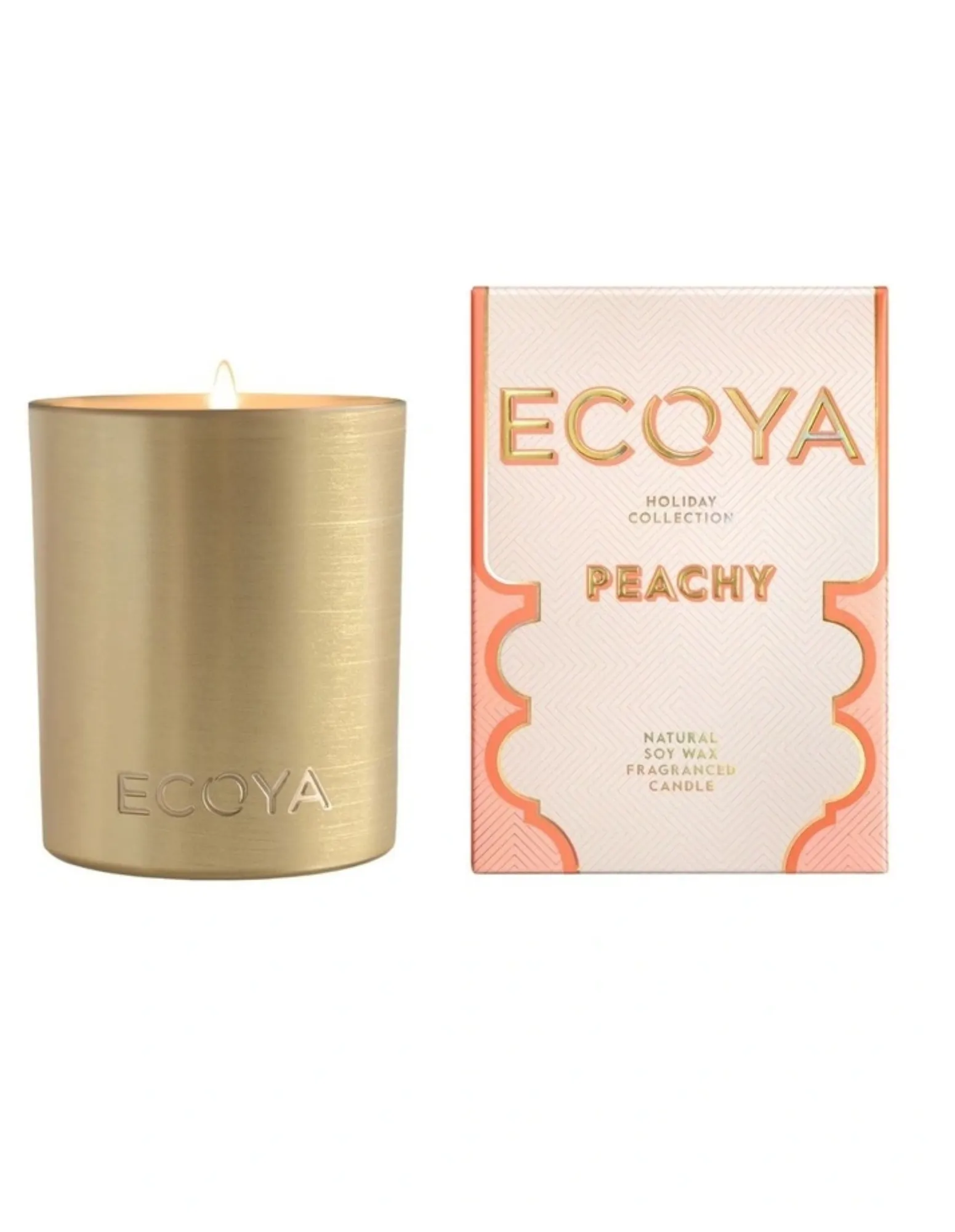 Goldie Holiday Collection Candle 460G - Peachy - Ecoya