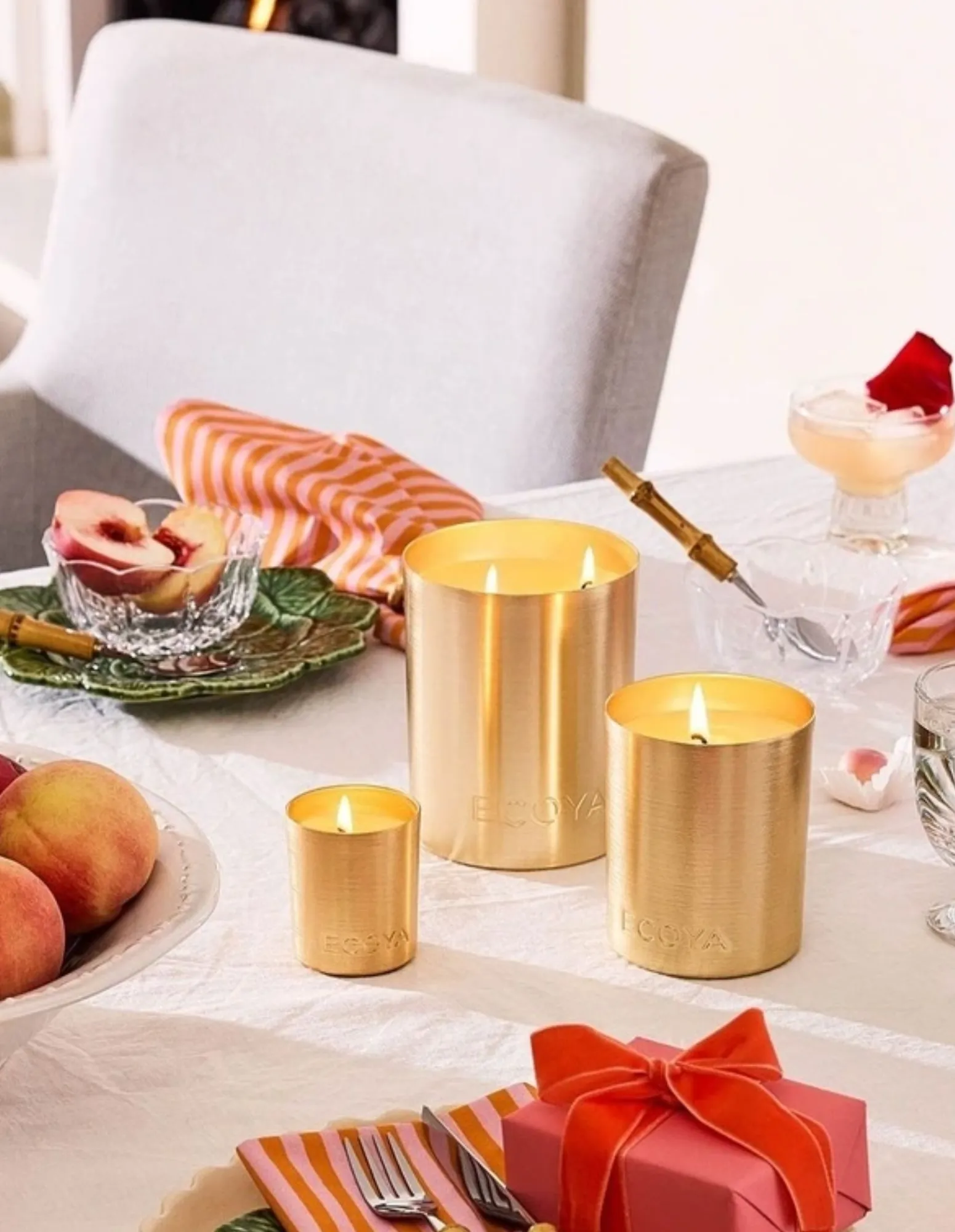 Goldie Holiday Collection Candle 460G - Peachy - Ecoya