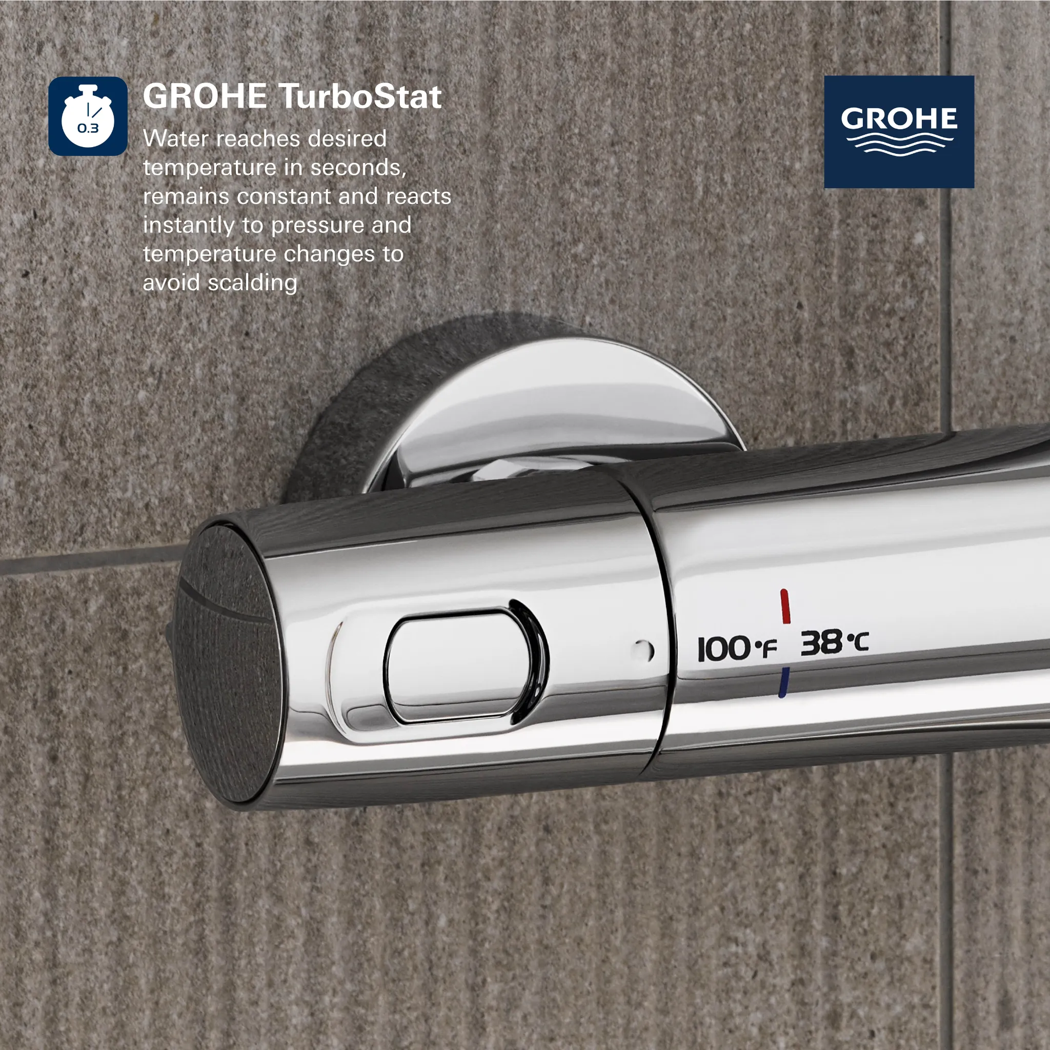 Grohe EUPHORIA 260 CoolTouch® Thermostatic Shower System, 1.75 gpm