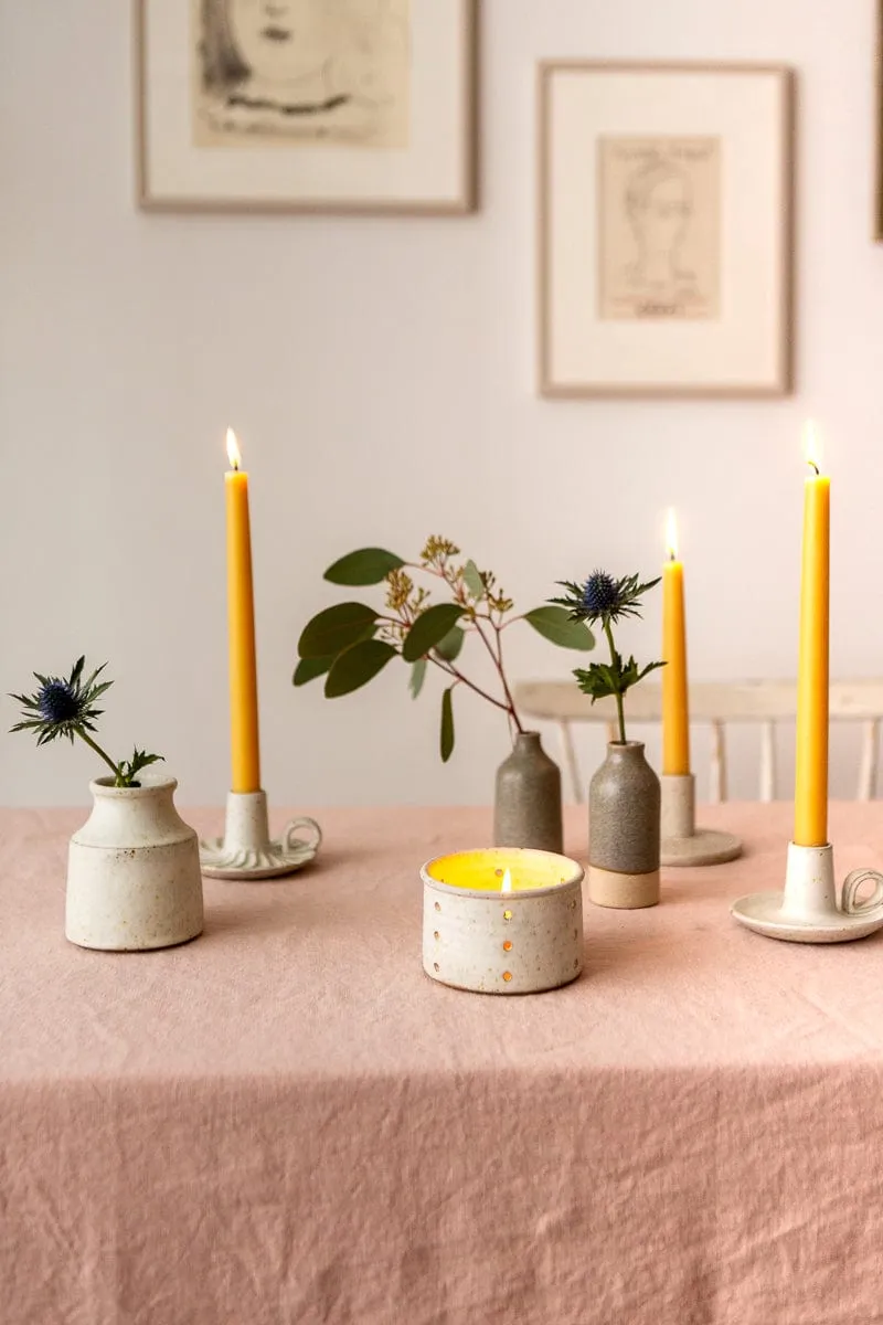 Handmade Stoneware Tea Light Holder