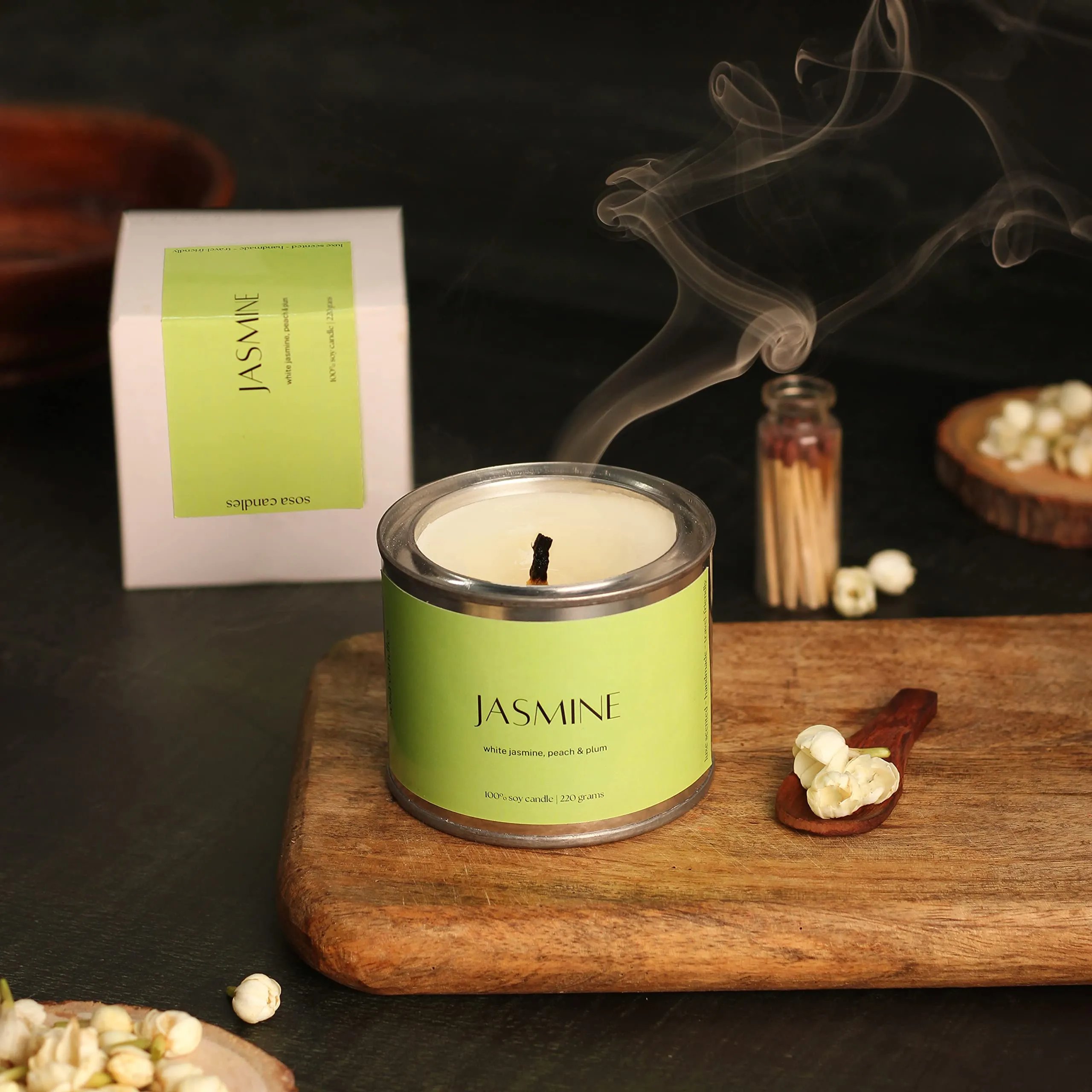 Highly Scented Jasmine Candles for Home Decor | Scented Candles Gift Set | Scented Candles for Stress Relief | Scented Candles for Bedroom Living Room Hall Decoration | Stress Relieving Aroma Candles