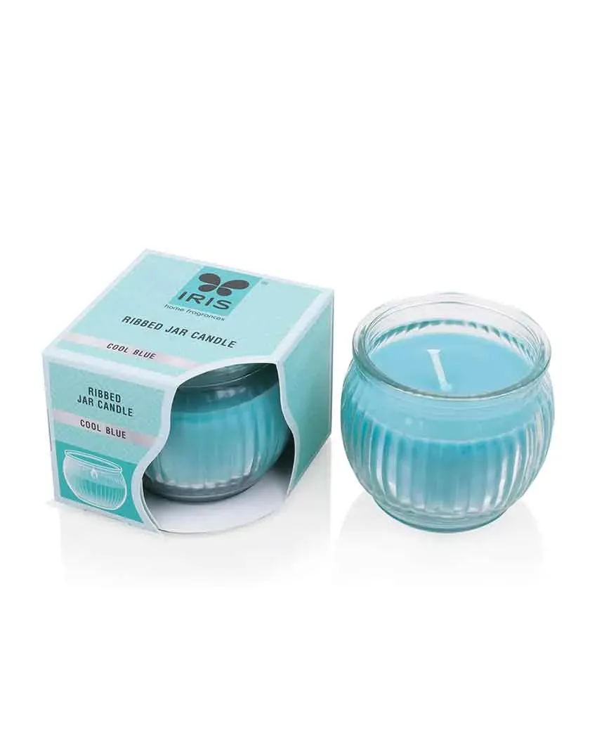 Home fragrances Ribbed Jar Candles | 110G | Set of 4 | Multiple Fragrances | 7.6 x 7.6 cm / 3 x 3 inches