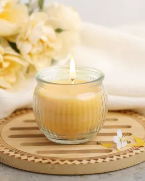 Home fragrances Ribbed Jar Candles | 110G | Set of 4 | Multiple Fragrances | 7.6 x 7.6 cm / 3 x 3 inches