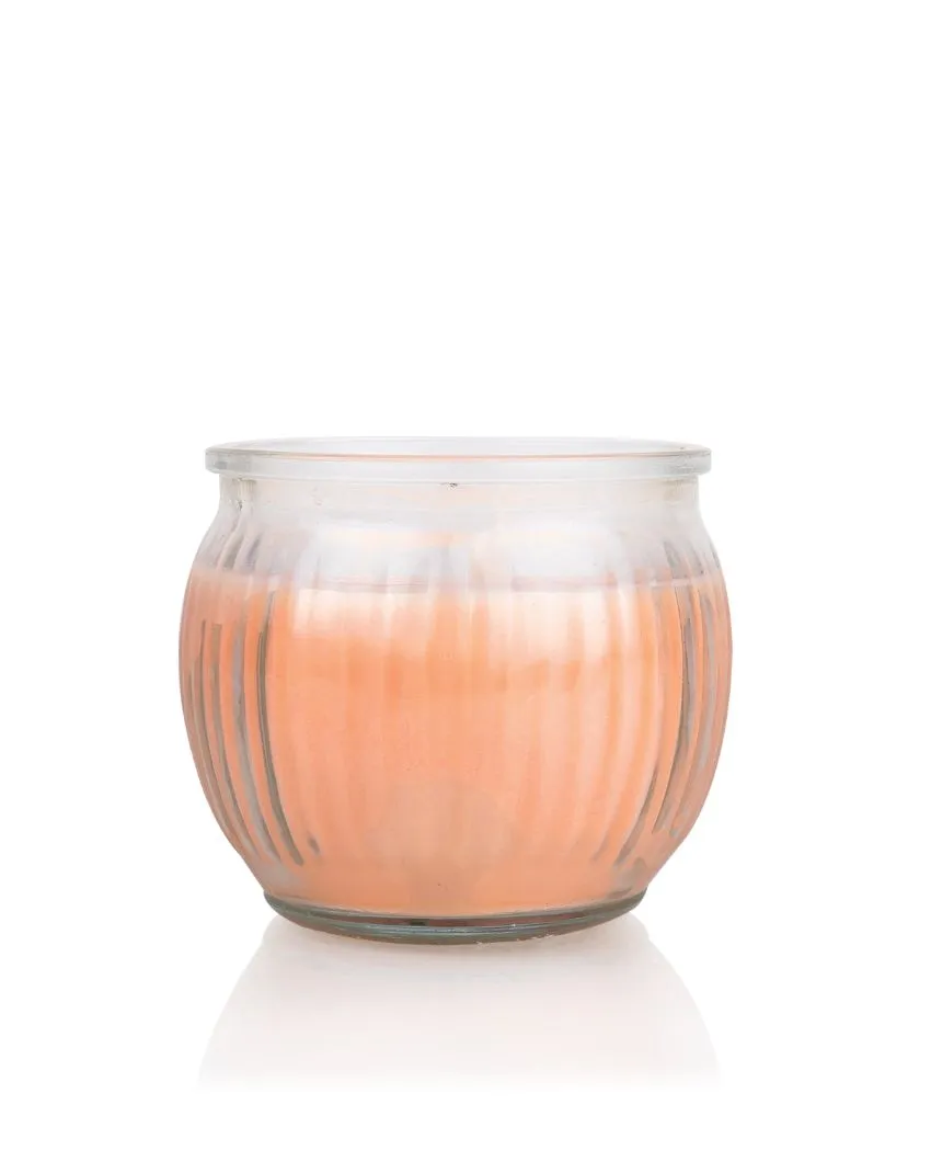 Home fragrances Ribbed Jar Candles | 110G | Set of 4 | Multiple Fragrances | 7.6 x 7.6 cm / 3 x 3 inches