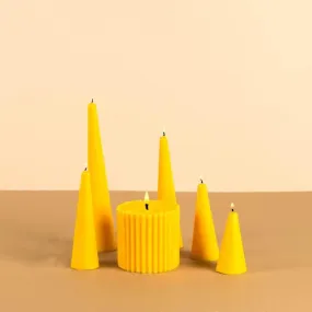 Infinity Set of 6 Banana Yellow Candles - Fête Tropical Scented