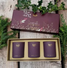 Irish Botanicals Herb Comfort And Joy Trio Candle Set