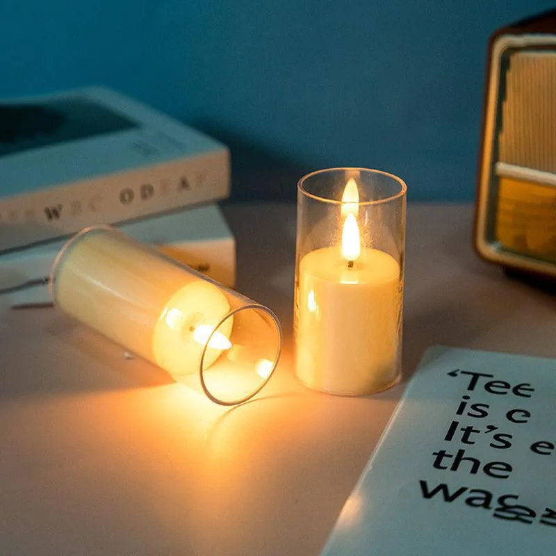 LED Glass Candle