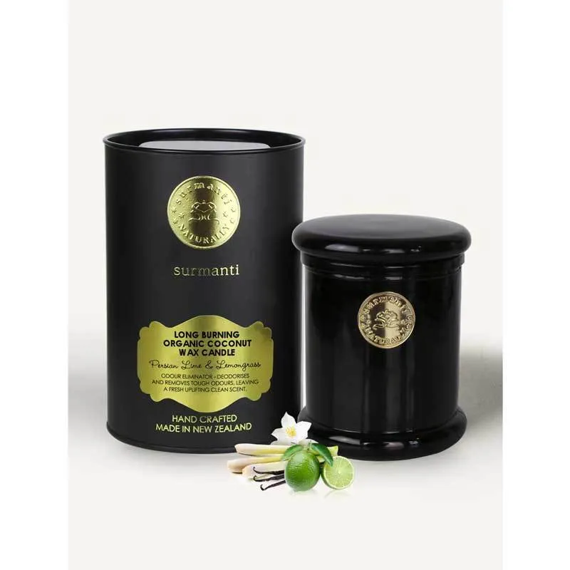 Long Burning Eco Soy Wax Odour Eliminator Candle – Persian Lime & Lemongrass