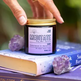 Meditate Candle - Cedarwood and Geranium