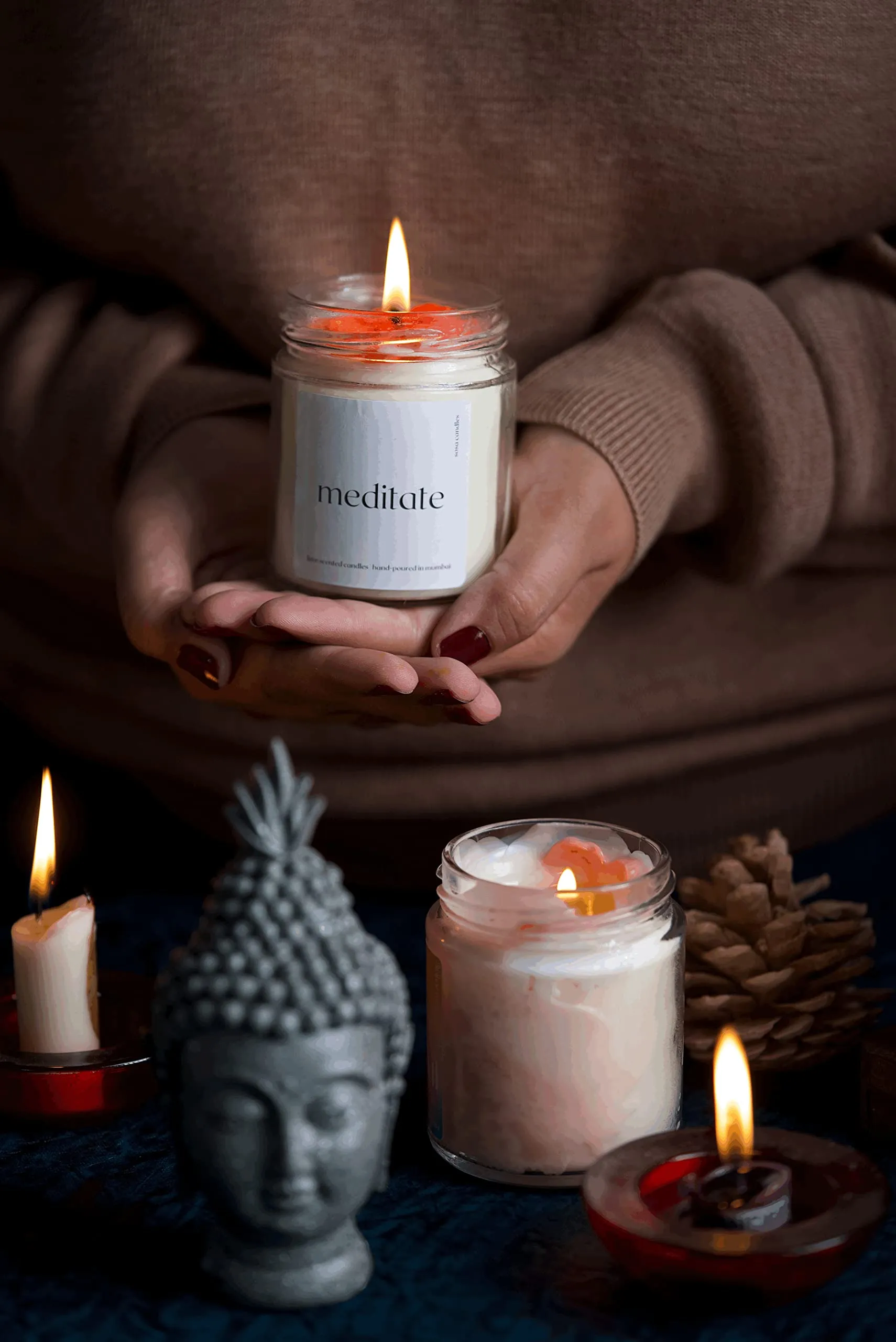 Meditation Candles | Meditate Candles for Home | Meditation Accessories | Meditation Accessories for Room | Scented Candles for Home Decor | Meditate Scented Candles | Scented Candles Under 500