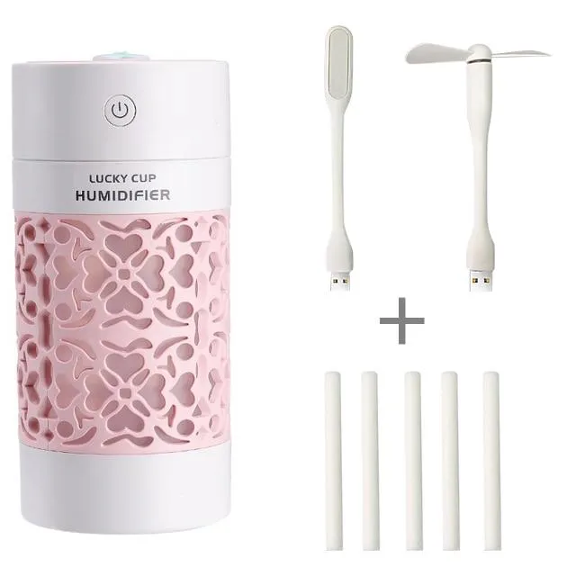 Mini LED Night  Aroma Essential Oil Ultrasonic Humidifier Diffuser With Fan