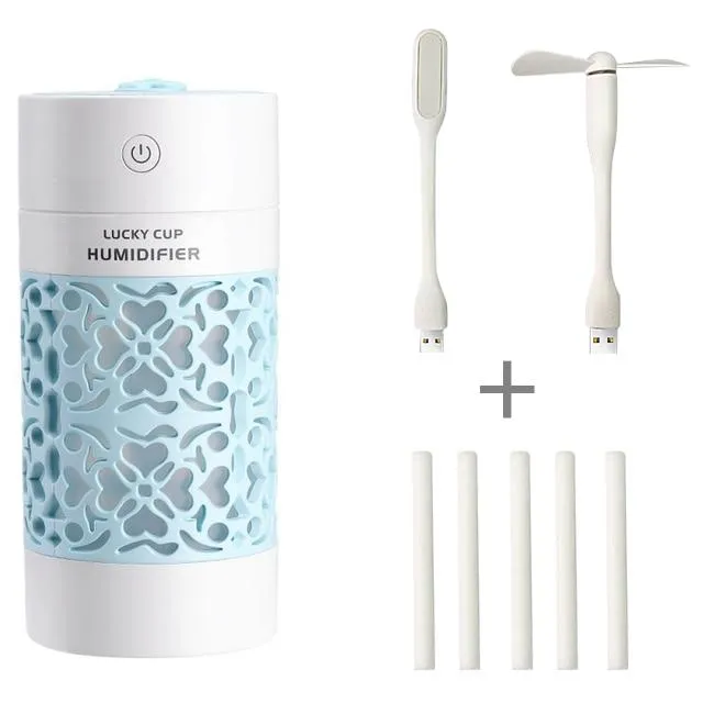 Mini LED Night  Aroma Essential Oil Ultrasonic Humidifier Diffuser With Fan